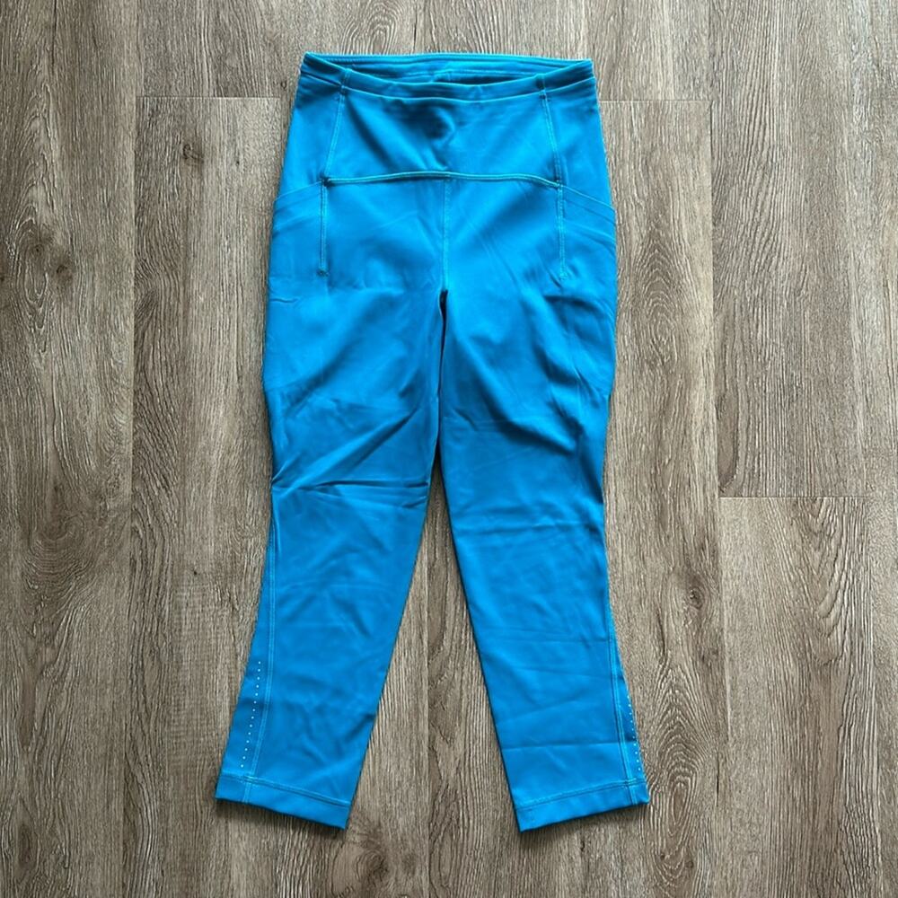 Lululemon Swift Speed High Rise Crop Leggings Hawaiian Blue Size 4